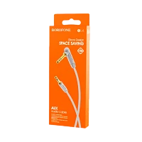 Кабель AUX Borofone BL4 Jack 3.5mm (m)-Jack 3.5mm (m) 1м TPE серый (1/63/252)