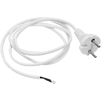 Сетевой кабель Volsten SR-LRB ШВВП2х0,75 с универс. вилкой, 1300Вт, 6А, без земли, 1.5м белый