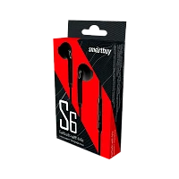 Наушники внутриканальные Smartbuy S6 с микр. черный (1/100)
