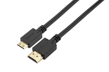 Кабель GoPower HDMI (m)-miniHDMI (m) 1.8м ПВХ ver.1.4 черный Premium Zip-Lock c подвесом (1/100)