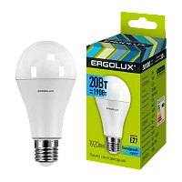 Лампа светодиодная Ergolux A65 E27 20W 4500К 180-240V груша ЛОН (1/10/100)