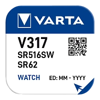 Батарейка Varta 317 (SR516SW) BL1 Silver Oxide 1.55V (1/10/100)