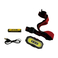 Фонарь налобный Без бренда YT-2033 от аккумулятора 5 режимов черный