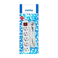 Удлинитель Smartbuy 5р.С/З 16A 7.0м с выкл. ПВС 3x1мм² белый