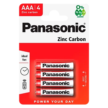 Батарейка Panasonic R03 AAA BL4 Zinc Carbon 1.5V (4/48/240)