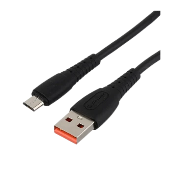 Кабель GoPower GP07M USB (m)-microUSB (m) 1м 2.4A силикон черный (1/200/800)