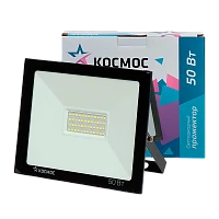 Прожектор светодиодный Космос Super-Slim 50W IP65 6500К с датчиком (1/20)