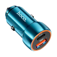 Автомобильное З/У HOCO Z46 USB 3.0A синий сапфир (1/12/120)