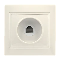 Розетка Smartbuy компьютерная RJ-45 1-местная бежевая "Венера"