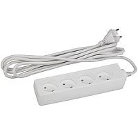 Удлинитель ЭРА UX 4р.Б/З 6A 5.0м белый