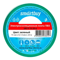 Изолента Smartbuy 15мм*20м ПВХ зеленый (1/10/200) 