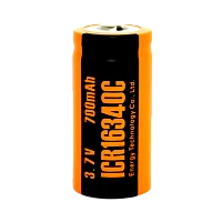 Аккумулятор ET ICR16340С-HT 16.5*34.0, 700mAh, Li-Ion, высокий + (1/50/200)