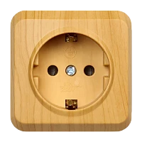 Розетка Smartbuy "Юпитер" 1гн. 16A С/З пластик светлое дерево