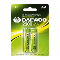 Аккумулятор бытовой Daewoo HR6 AA BL2 NI-MH 2500mAh (2/20/100)
