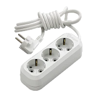 Удлинитель Makel 3р.С/З 2.0м белый MGP132 (1/12)