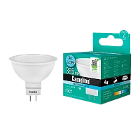 Лампа светодиодная Camelion MR16 GU5.3 5W 4500К 12V софит матовая (1/10/100)