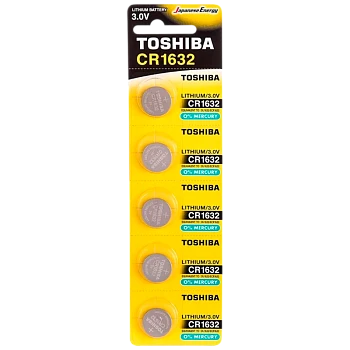 Батарейка Toshiba CR1632 BL5 Lithium 3V (5/100/12000)