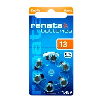 Батарейка Renata ZA13 BL6 Zinc Air 1.45V (6/60/300/3000)