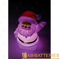 Фигурка Космос "Дед Мороз" пластик 13см с подсветкой белый (1/96)