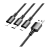 Кабель Borofone BX72 USB (m)-Lightning/Type-C/microUSB (m) 1.0м 2.0A нейлон черный (1/360)