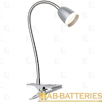 Светильник настольный Camelion KD-847 3.5W 230V IP20 прищепка серебряный (1/10)