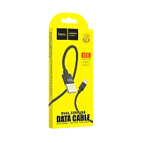 Кабель HOCO U55 USB (m)-microUSB (m) 1.2м 2.4A нейлон черный (1/25/250)