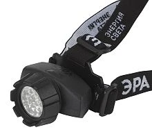 Фонарь налобный ЭРА GB-603 1.7W 14LED от батареек черный (1/10/60)