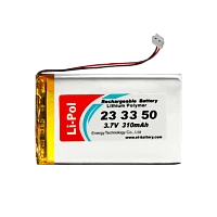 Аккумулятор ET LP233350-PCM Li-Pol, 3.7В, 310мАч (1/27/300)