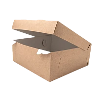 Коробка для кондитерских изделий НЕПЛАСТИК 6000 мл, картон, 255 х 255 х 105 мм