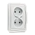 Розетка Makel Mimoza 2гн. 16A белый 12017