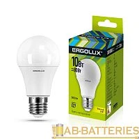 Лампа светодиодная Ergolux A60 E27 10W 3000К 180-240V груша (1/10/100)