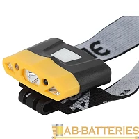 Фонарь налобный ЭРА GA-804 Практик 3W 2SMD от аккумулятора желтый