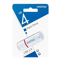 Флеш-накопитель Smartbuy Crown 4GB USB2.0 пластик белый