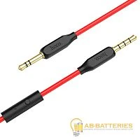 Кабель AUX HOCO UPA12 Jack 3.5mm (m)-Jack 3.5mm (m) 1м силикон черный (1/30/300) 