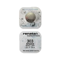 Батарейка Renata 303 (SR44SW) Silver Oxide 1.55V (1/10/100) (до 10/23)