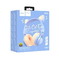 Наушники полноразмерные HOCO W36 Cat ear с микр. голубой (1/30) 