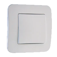 Выключатель Makel Lillium Natural 1-клав.10A пластик белый 55001 (1/12)