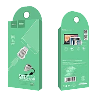 Переходник HOCO UA8 Type-C (m)-microUSB (f) пластик серебряный (1/32/320) 