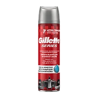 Гель для бритья Gillette Series нейтральный 200мл красный (1/6)