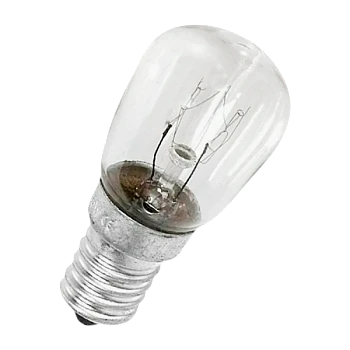Лампа накаливания Makeeta Е12 15W 220-240V свеча для холодильников прозрачная (1/50)