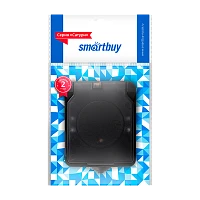 Розетка Smartbuy "Сатурн" 1гн. 16A С/З пластик с крышкой черный