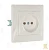 Розетка Smartbuy 1-местная без заземления 10А белая, керамика "Венера"