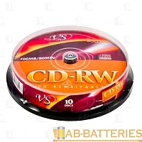 Диск CD-RW VS 700MB 4-12x 10шт. Б/УП 