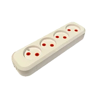 Колодка Прогресс 4р.Б/З белый (без инд.упаковки) (1/10/100)