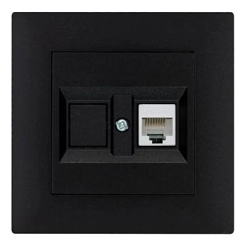 Розетка интернет Makel KAREA RIZZ 1гн. 16A черный 88001035