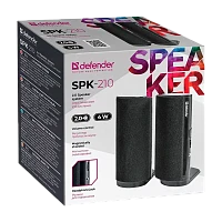 Колонки 2.0 Defender SPK-210 4W Jack 3.5мм черный (1/40)