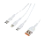 *Кабель GoPower GP05-3-1 USB (m)-2хType-C/Lightning/microUSB (m) белый (1/200/800) 