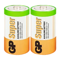 Батарейка GP Super LR20 D Shrink 2 Alkaline 1.5V (2/20/120) R