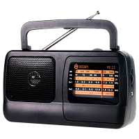 Радиоприемник DEESPI RE-22/409 пластик AM/FM/SW1-2/TV черный (1/40)