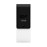 Флеш-накопитель Silicon Power Mobile X21 16GB USB2.0 microUSB (m) металл черный 